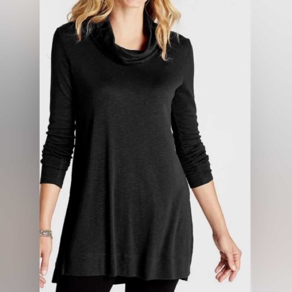 J. Jill Pima Cotton Cowl Neck Tunic Size M